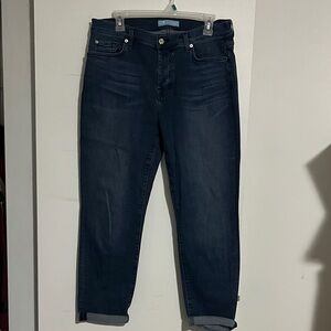 7 For All Mankind Dark Indigo Ankle Jeans